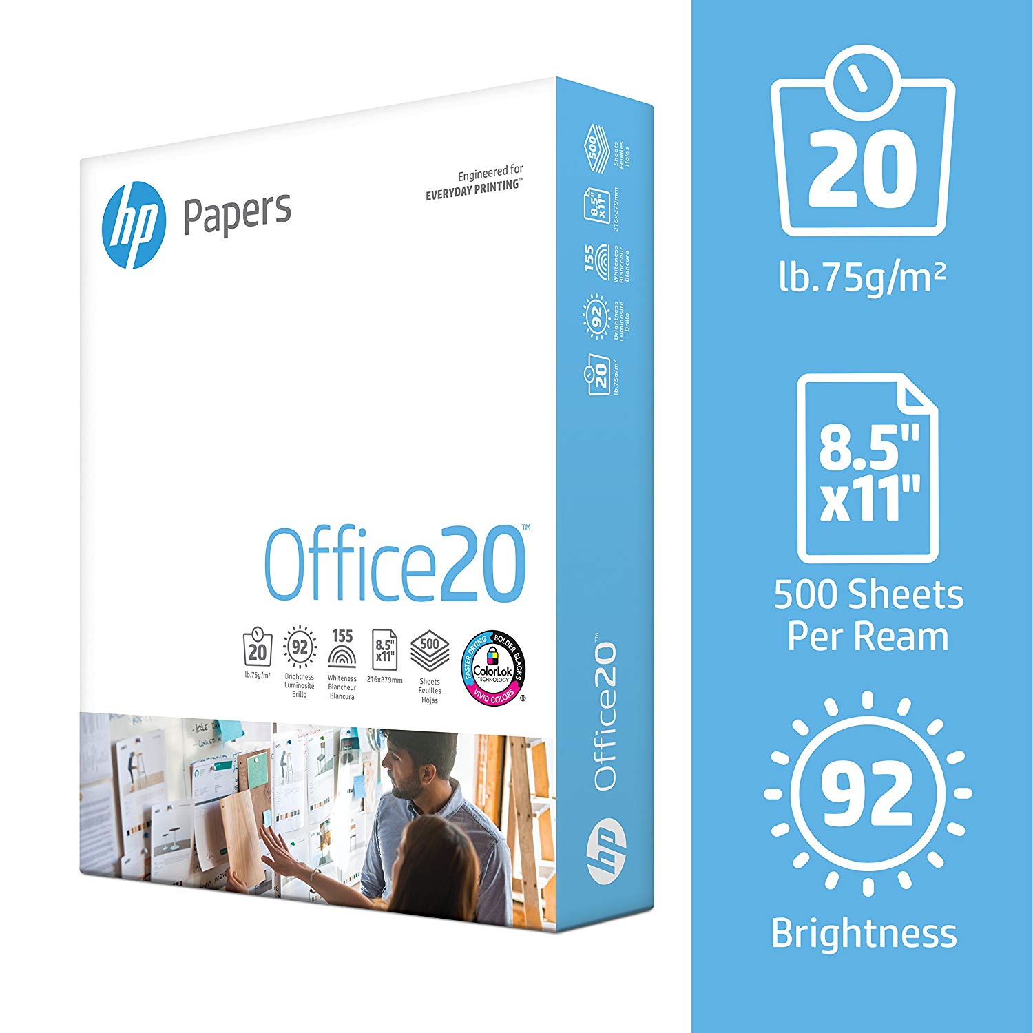 HP Printer Paper 8.5 x 11 Office 20 lb - Gallery 5