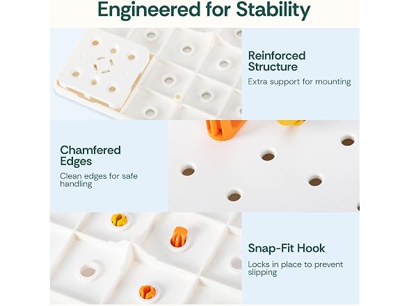 EVRY CO. Pegboard Organizer Kit 4-Pack