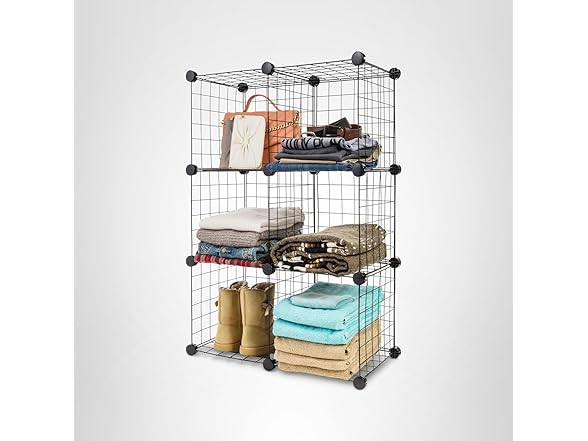 IRIS USA 6-Cube Modular Wire Cube Storage