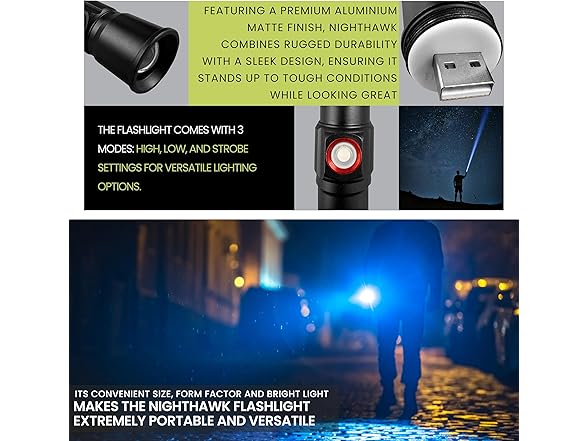GoGreen Nighthawk LED Flashlight 700 Lumens