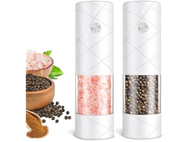 $14.99, Was $29.99, 50% Off! FRTONYI Salt and Pepper Grinder Set, White dealfomo