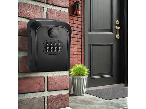 Qziano Key Lock Box with Code, Outdoor Lock Box