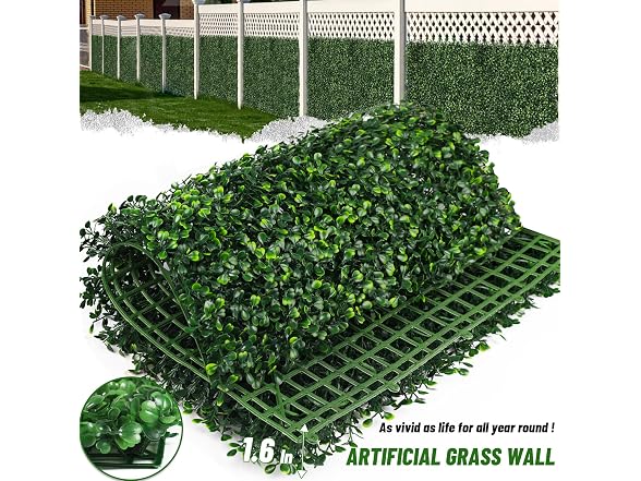 Moeput 12Pc 20 X 20 Artificial Boxwood Panels - Gallery 6