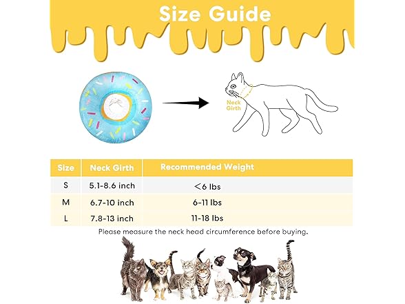 Footfox Cat Cone Donut Collar Soft