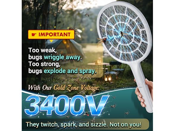 YsChois GAR-05 Electric Fly Swatter Racket