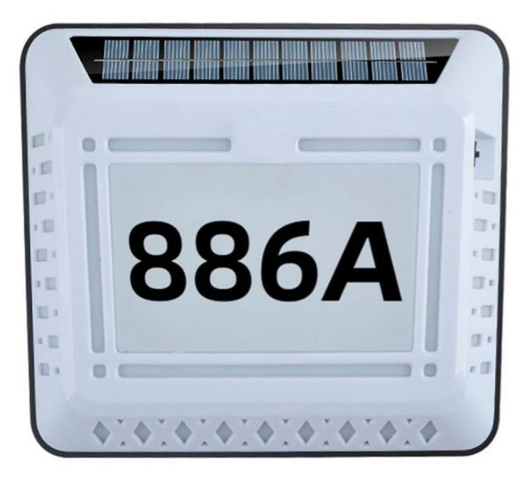 Solar LED Address Sign, White - Gallery 16