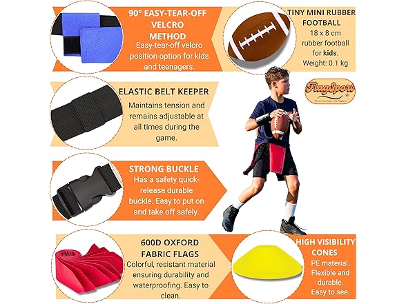 FlagSport Flag Football Belts
