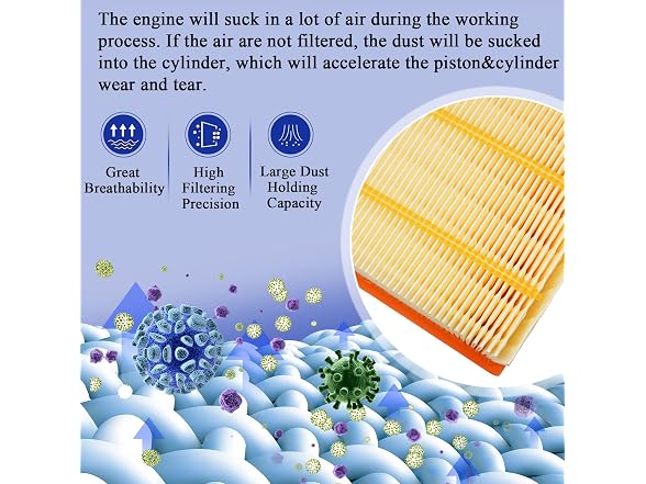 X4XZ 6PCS Engine Air Filter for 2018 68257030AA