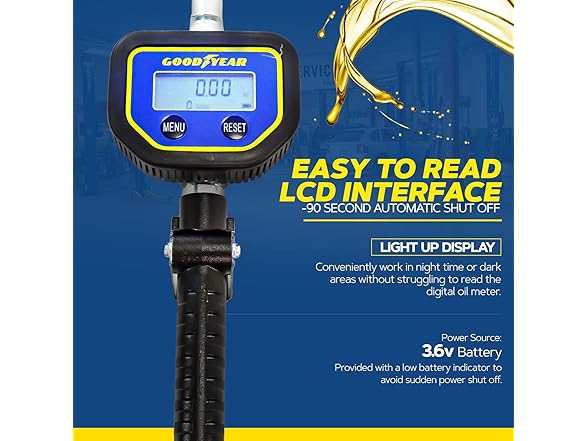 GOODYEAR Digital Oil Control Valve Meter Nozzle 10 GPM