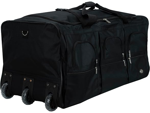 Rockland Rolling Duffel Bag, Black, 40"