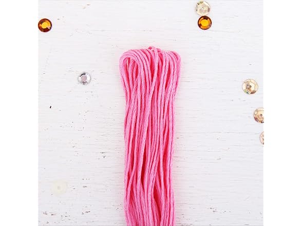 12 Skeins ThreadArt Cotton Embroidery Floss, Pink
