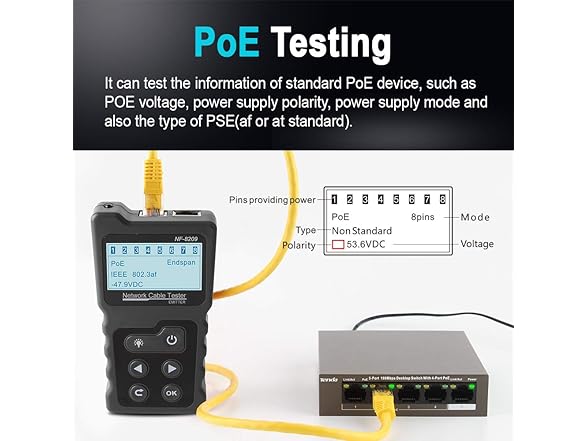 NOYAFA Network Cable Tester NF-8209 Wire Tracker