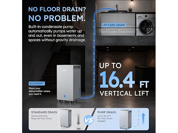 DECIUU 5000 Sq.Ft Dehumidifier with Pump - Gallery 2
