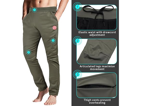 Souke Sports Men (L) Winter Cycling Pants