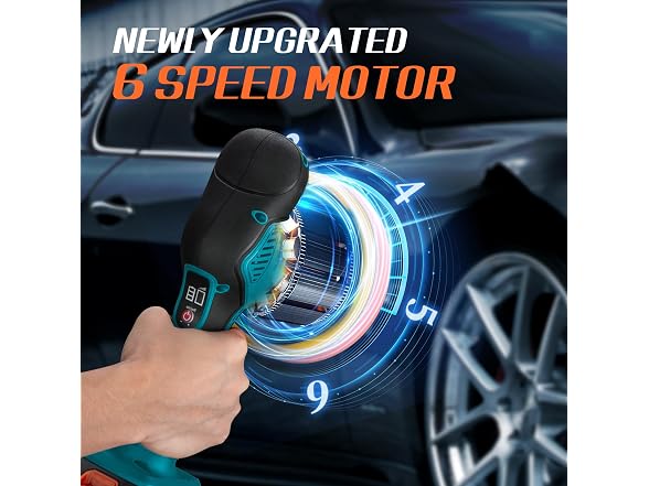 Protmex Cordless 6 Inch Car Buffer Waxer Kit