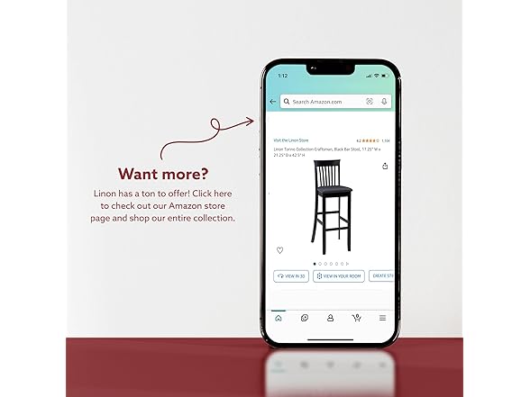 Linon Torino Craftsman Counter Stool