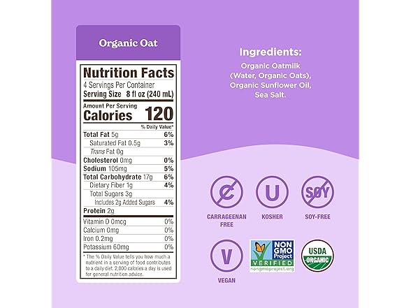 1CT Califia Farms - Organic Oat Barista Blend 32 oz