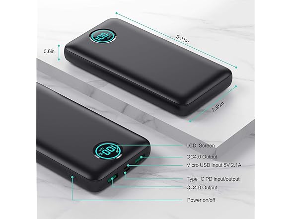 30800mAh 3 Output Power Bank