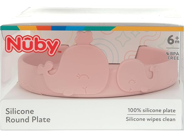 Nuby Animal Friend Silicone Round Plate - Toddler Plate