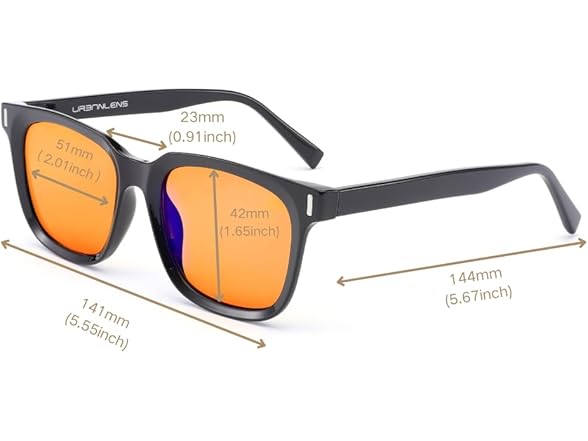 UrbanLens Sleep Glasses Amber 1.5x