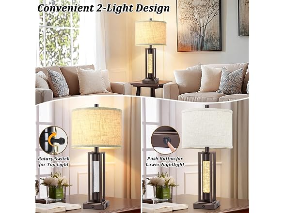 26’’ Vintage Table Lamps, Set of 2 - Gallery 2