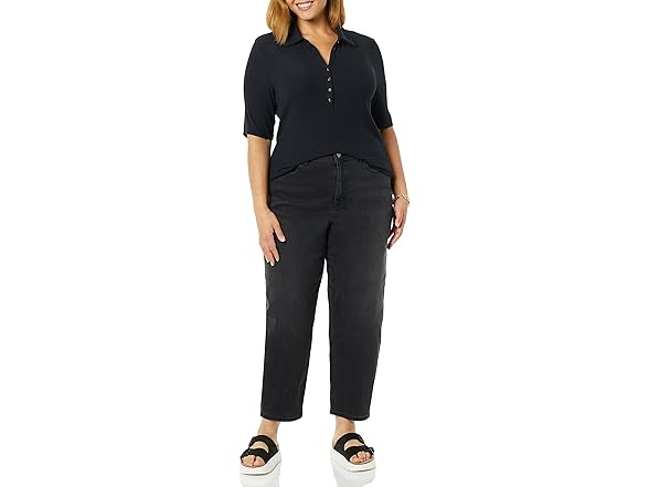 Amazon Essentials Women's Fine Rib Polo