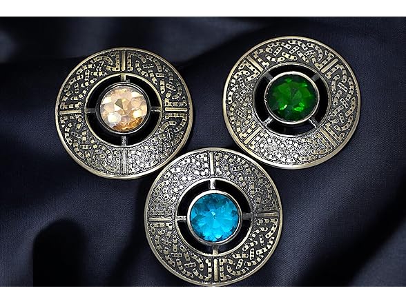 Scottish Pewter Kilt Brooch Pink