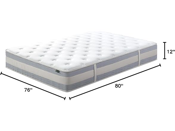ZINUS 12" Comfort Support Hybrid Mattress