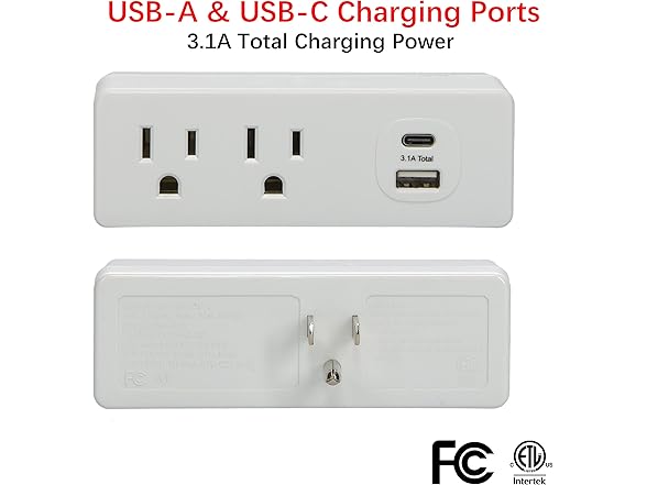 Clear Power B09F5VLKRP Clear Power Combo: 2-Outlet Tr