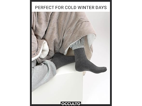 Occulto Men Winter Socks 6 Pairs (6.5-9.5)