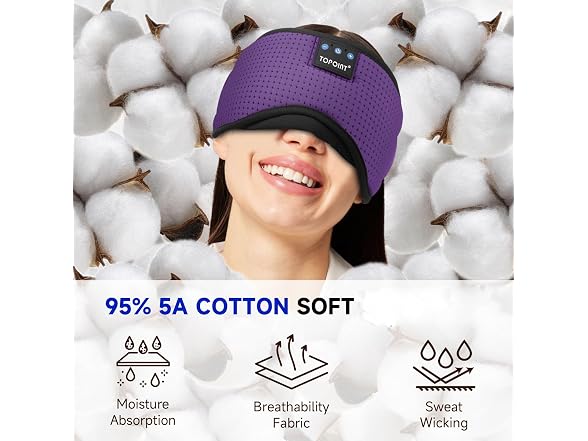 TOPOINT BT 5.4 Sleep Mask Headphones