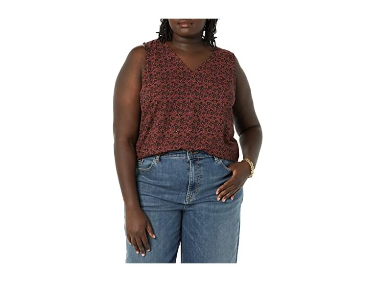 Dark Toffee Brown Floral