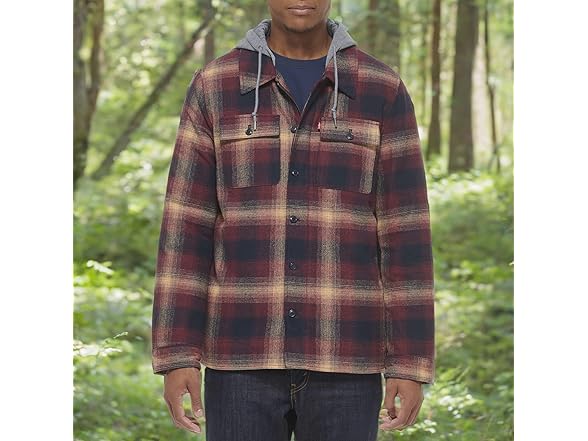 Levis Mens Sherpa Lined Shirt Jacket