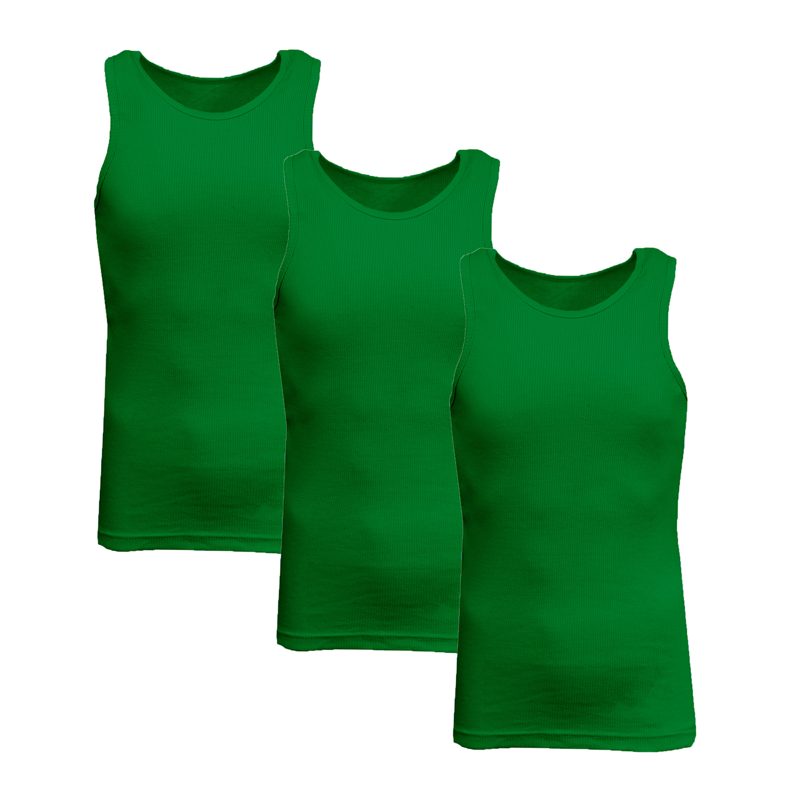 3 or 5PK Men's Heavyweight Ribbed Tank Top - Gallery 44