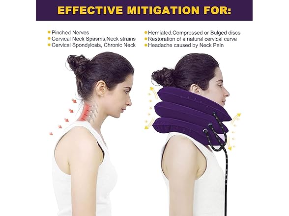 CRABCLAW Cervical Traction Device-Purple