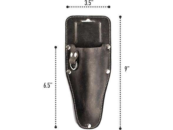 Leather Pruner Sheath Black/Grey
