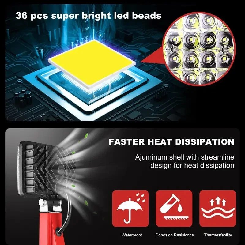 2PK Cordless Led Work Light - Gallery 11