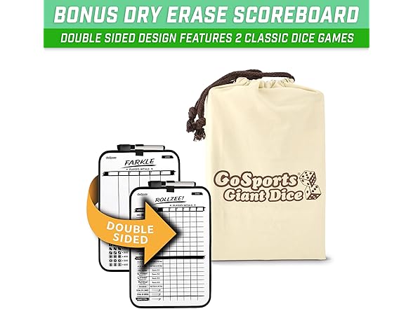 GoSports Giant Wood Playing Dice Set 3.5"