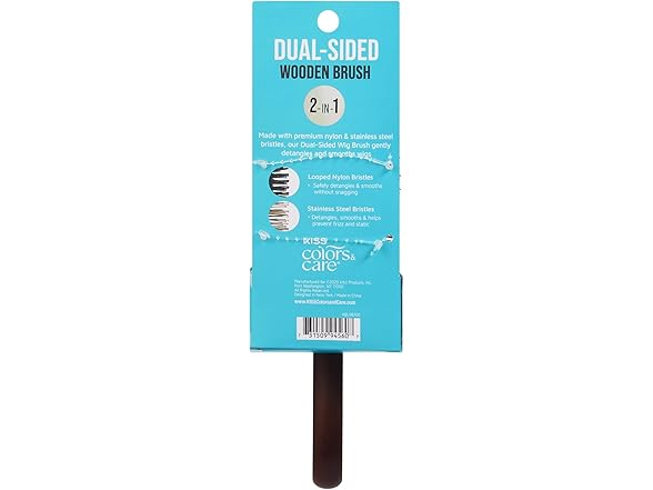 KISS Colors & Care Dual-Sided Wooden Wig Brush