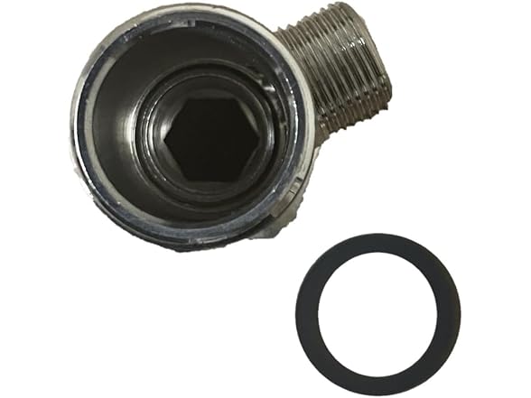 NuFlush Chrome Bidet T-Adapter, 7/8 inch Male