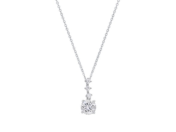 Moissanite Diamond Graduating Necklace
