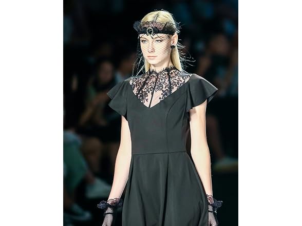 Scarlet Darkness Women (S) Ruffle Cap Sleeve Dress