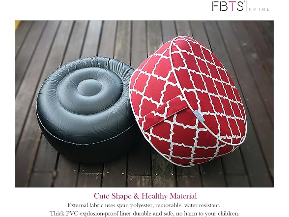 FBTS Prime Inflatable Footstool Ottoman Footrest
