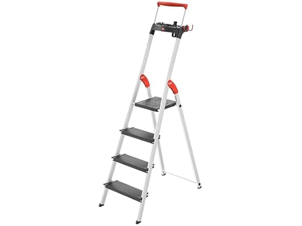 Hailo L100 Topline 4-Step Aluminum Step Ladder