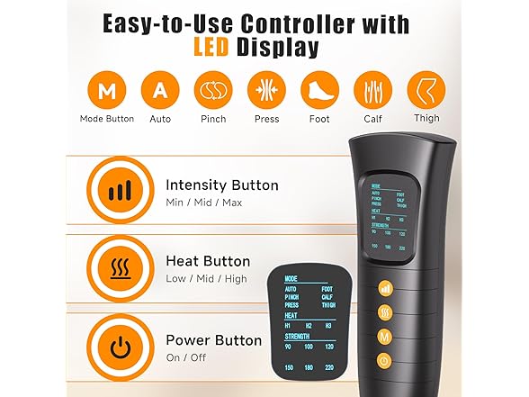 Yeskuyan Leg Massager with Heat
