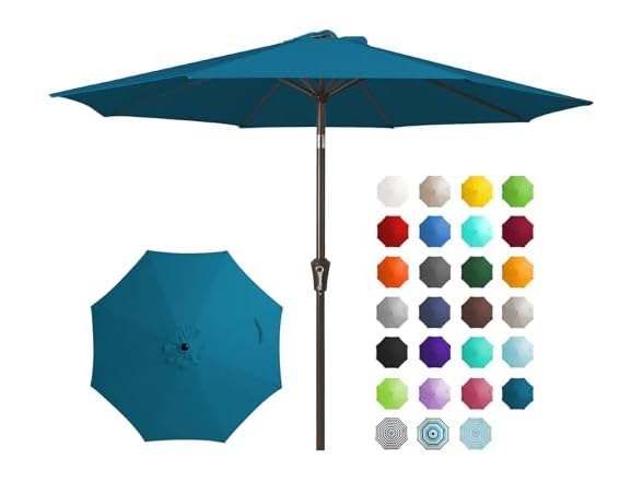 JEAREY 9FT Patio Market Umbrella