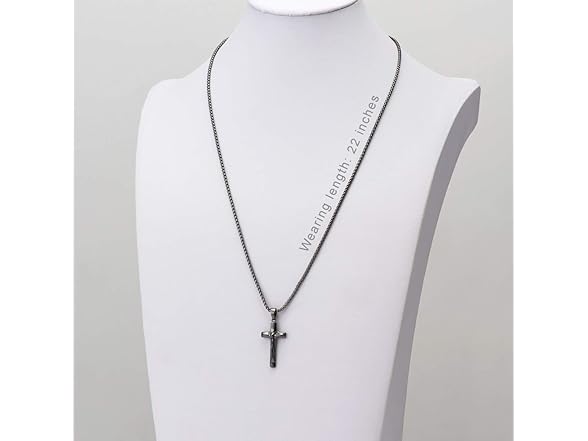 Karseer Black Cross Necklace