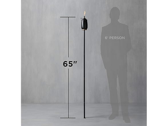 TIKI Kokomo 65" Metal Torch with Adjustable Flame