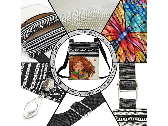 LiuenMgg Curly Hair Lady Messenger Bag