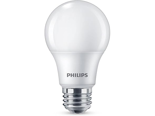 Philips LED Frosted Non-Dimmable A19 Light Bulb 8Pk